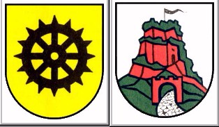 Wappen von Hausen an der Aach (li) und Schlatt unter Krähen